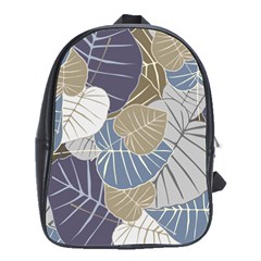 Ackground Leaves Desktop School Bag (large) by Amaryn4rt