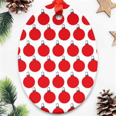 Christmas Baubles Bauble Holidays Ornament (oval) by Amaryn4rt