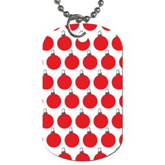 Christmas Baubles Bauble Holidays Dog Tag (one Side) by Amaryn4rt