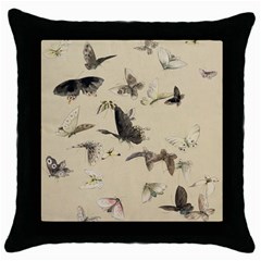 Vintage Old Fashioned Antique Throw Pillow Case (black) by Amaryn4rt