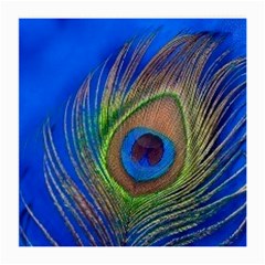 Blue Peacock Feather Medium Glasses Cloth (2 Sides)