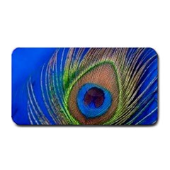 Blue Peacock Feather Medium Bar Mat