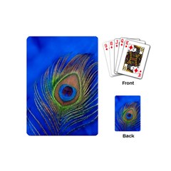 Blue Peacock Feather Playing Cards Single Design (Mini)