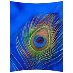 Blue Peacock Feather Back Support Cushion