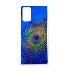 Blue Peacock Feather Samsung Galaxy Note 20 Tpu Uv Case by Amaryn4rt