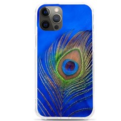 Blue Peacock Feather iPhone 12 Pro max TPU UV Print Case