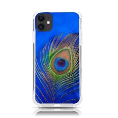 Blue Peacock Feather iPhone 11 TPU UV Print Case