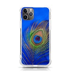 Blue Peacock Feather iPhone 11 Pro 5.8 Inch TPU UV Print Case