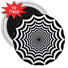 Spider Web Hypnotic 3  Magnets (10 Pack)  by Amaryn4rt