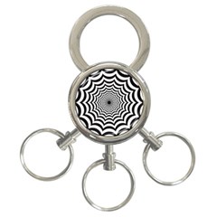 Spider Web Hypnotic 3-ring Key Chain by Amaryn4rt