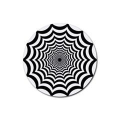 Spider Web Hypnotic Rubber Coaster (round) by Amaryn4rt