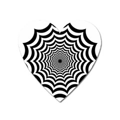 Spider Web Hypnotic Heart Magnet by Amaryn4rt