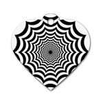 Spider Web Hypnotic Dog Tag Heart (Two Sides) Front