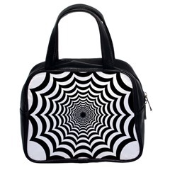 Spider Web Hypnotic Classic Handbag (two Sides) by Amaryn4rt