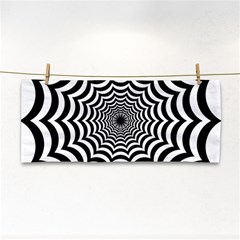 Spider Web Hypnotic Hand Towel by Amaryn4rt