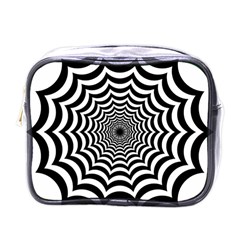 Spider Web Hypnotic Mini Toiletries Bag (one Side) by Amaryn4rt