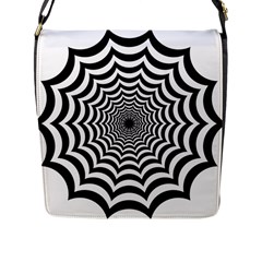 Spider Web Hypnotic Flap Closure Messenger Bag (l) by Amaryn4rt