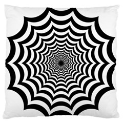 Spider Web Hypnotic Standard Premium Plush Fleece Cushion Case (one Side) by Amaryn4rt