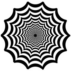 Spider Web Hypnotic Wooden Puzzle Round by Amaryn4rt