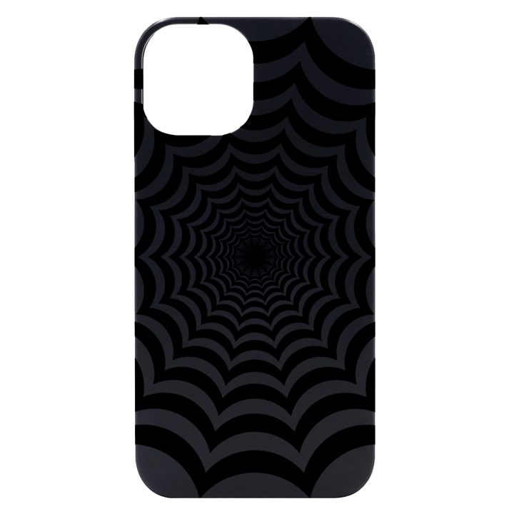 Spider Web Hypnotic iPhone 14 Black UV Print Case