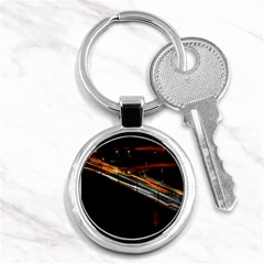 Highway Night Lighthouse Car Fast Key Chain (round) by Amaryn4rt