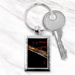 Highway Night Lighthouse Car Fast Key Chain (rectangle) by Amaryn4rt