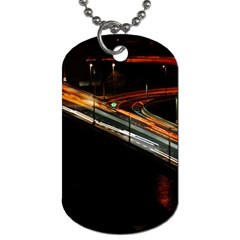 Highway Night Lighthouse Car Fast Dog Tag (two Sides) by Amaryn4rt