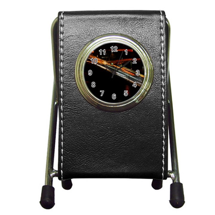 Highway Night Lighthouse Car Fast Pen Holder Desk Clock