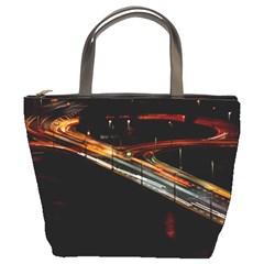 Highway Night Lighthouse Car Fast Bucket Bag by Amaryn4rt