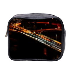 Highway Night Lighthouse Car Fast Mini Toiletries Bag (two Sides) by Amaryn4rt