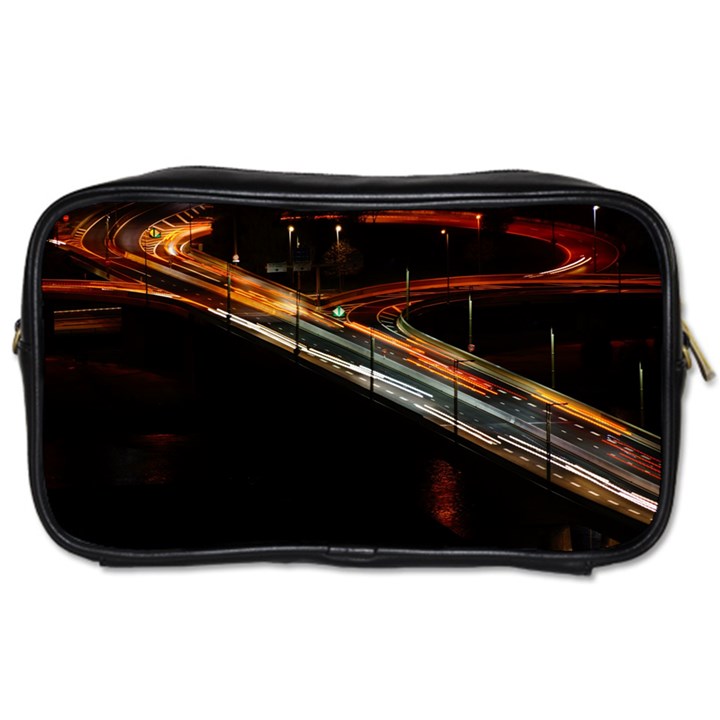 Highway Night Lighthouse Car Fast Toiletries Bag (One Side)