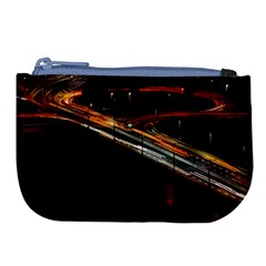 Highway Night Lighthouse Car Fast Large Coin Purse by Amaryn4rt