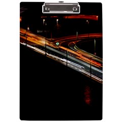 Highway Night Lighthouse Car Fast A4 Acrylic Clipboard by Amaryn4rt