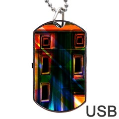 Architecture City Homes Window Dog Tag Usb Flash (one Side) by Amaryn4rt