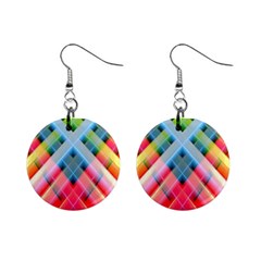 Graphics Colorful Colors Wallpaper Graphic Design Mini Button Earrings by Amaryn4rt