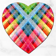 Graphics Colorful Colors Wallpaper Graphic Design Jigsaw Puzzle (heart) by Amaryn4rt