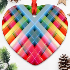 Graphics Colorful Colors Wallpaper Graphic Design Heart Ornament (two Sides) by Amaryn4rt