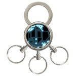 A Completely Seamless Background Design Circuitry 3-Ring Key Chain Front