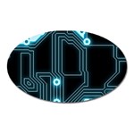 A Completely Seamless Background Design Circuitry Oval Magnet Front