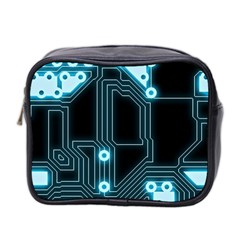 A Completely Seamless Background Design Circuitry Mini Toiletries Bag (two Sides) by Amaryn4rt