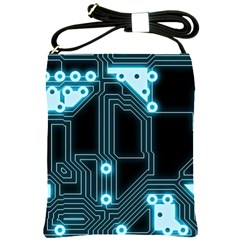 A Completely Seamless Background Design Circuitry Shoulder Sling Bag by Amaryn4rt