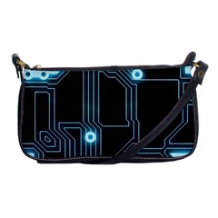 A Completely Seamless Background Design Circuitry Shoulder Clutch Bag by Amaryn4rt