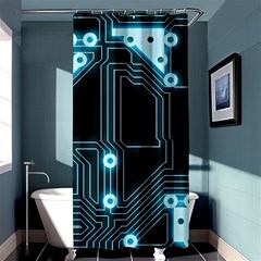 A Completely Seamless Background Design Circuitry Shower Curtain 36  X 72  (stall)  by Amaryn4rt