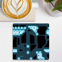 A Completely Seamless Background Design Circuitry Uv Print Square Tile Coaster  by Amaryn4rt