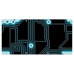 A Completely Seamless Background Design Circuitry Banner And Sign 8  X 4  by Amaryn4rt