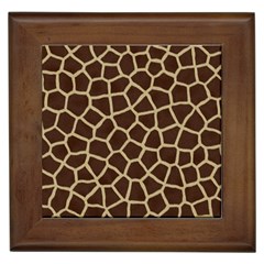 Giraffe Animal Print Skin Fur Framed Tile