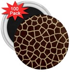 Giraffe Animal Print Skin Fur 3  Magnets (100 pack) Front