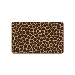 Giraffe Animal Print Skin Fur Magnet (name Card) by Amaryn4rt