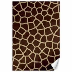 Giraffe Animal Print Skin Fur Canvas 12  x 18 