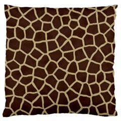 Giraffe Animal Print Skin Fur Standard Premium Plush Fleece Cushion Case (One Side)